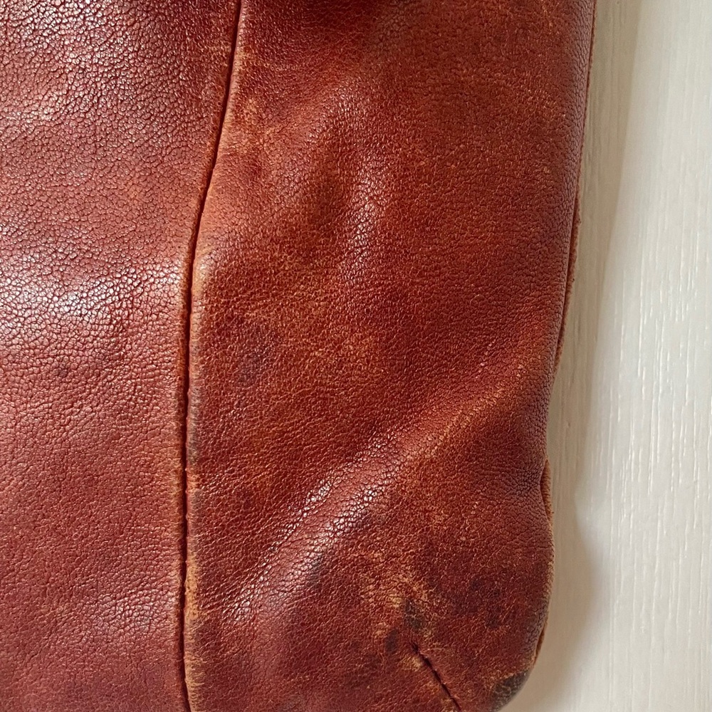 Fossil Long Live Vintage 1954 Brown Leather Crossbody Bag Distressed Leather - Picture 5 of 7